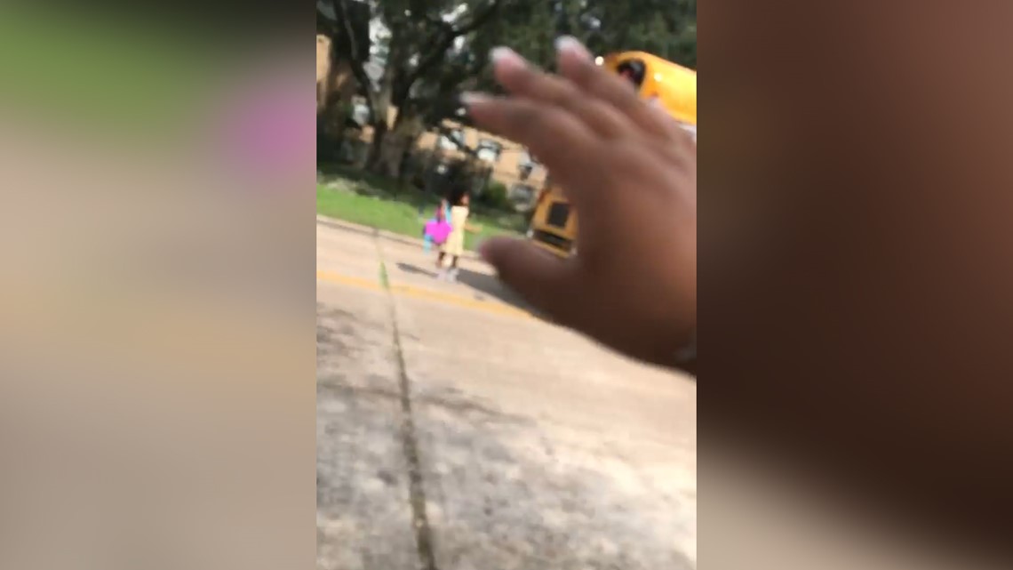 Video: Car ignores school bus stop sign, nearly hits child | kvue.com
