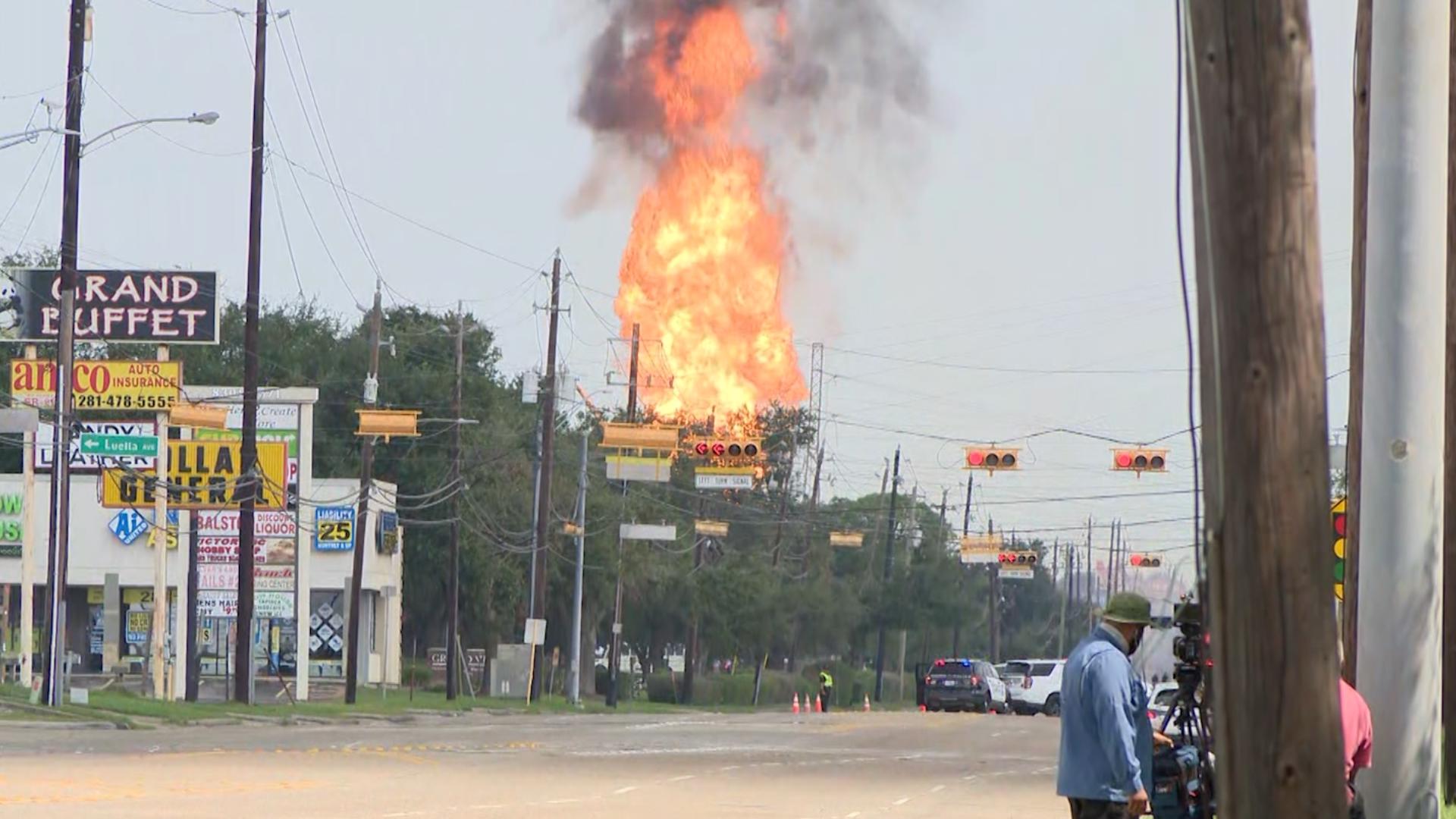 Firefighters are dealing with a pipeline fire in La Porte, Texas, that has led to evacuations of homes and businesses.