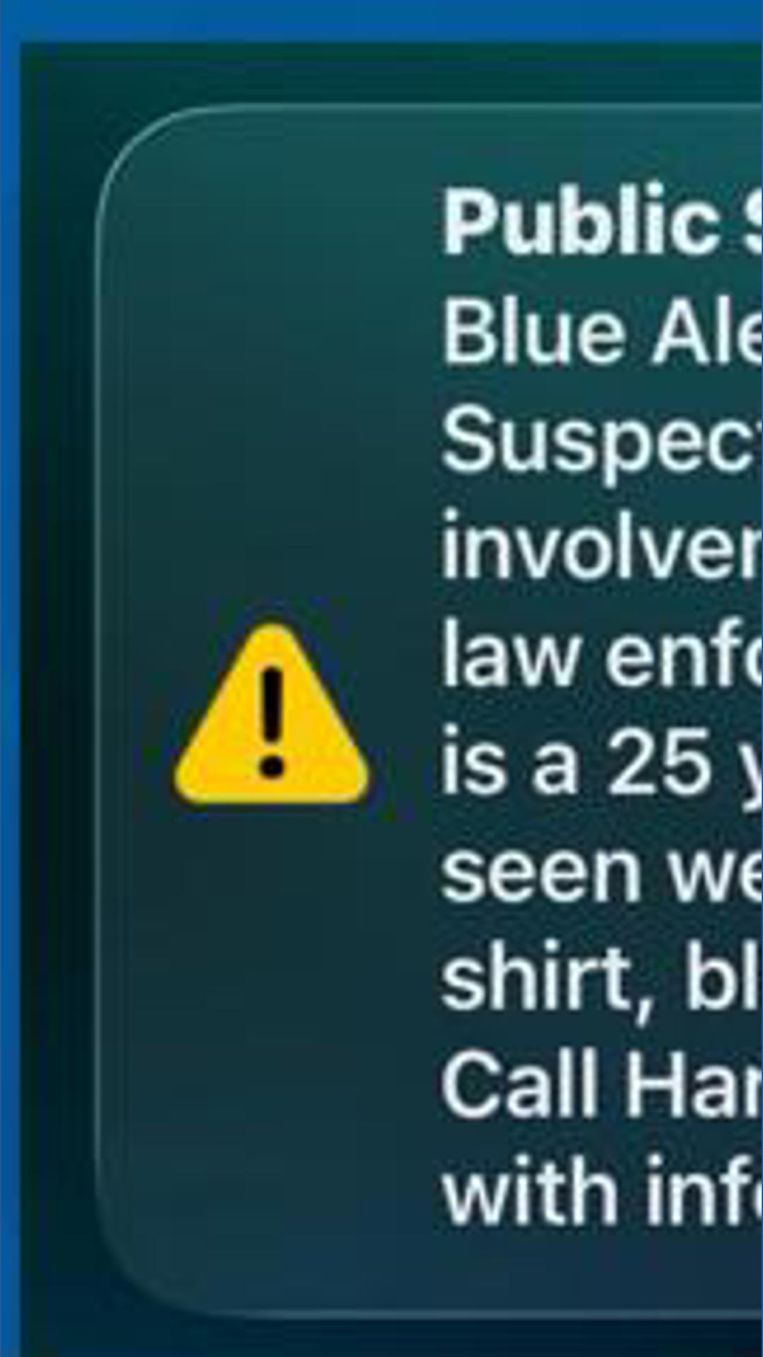Person Risk Alert Blue Alert issued for man accused of shooting sheriff's deputy in ...