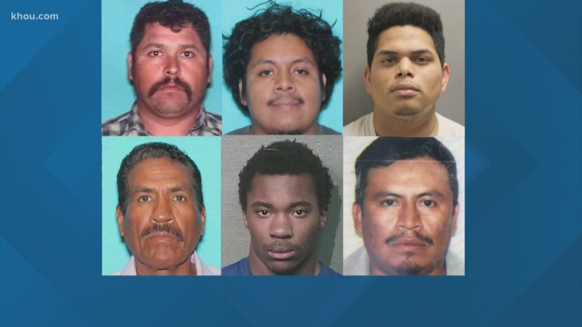Houston police and Crime Stoppers are hoping the public can help locate these fugitives.