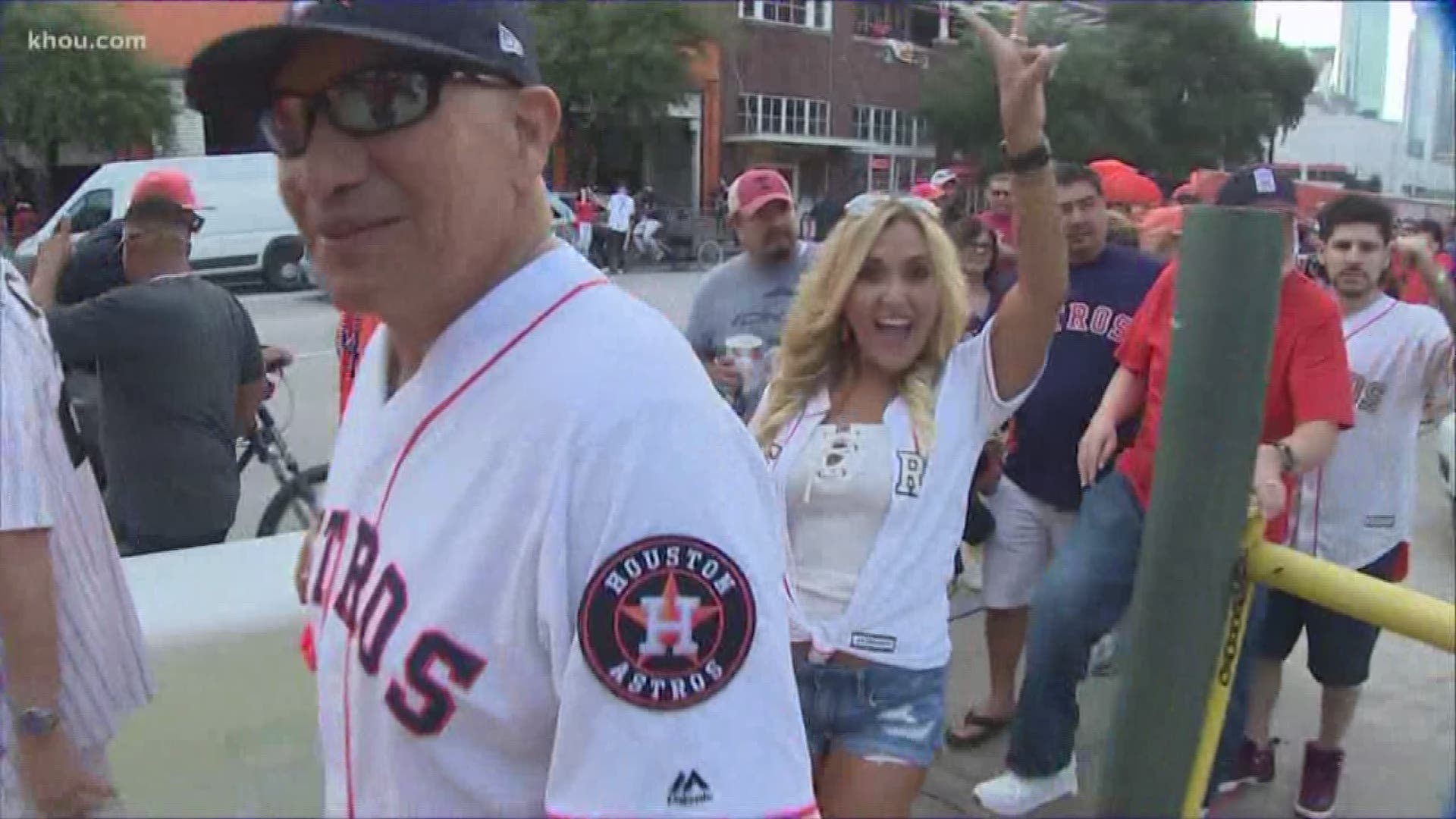 Astros fans leaving Minute Maid Park were happy Friday afternoon after Houston won Game 1 of the ALDS 6-2 against the Tampa Bay Rays.