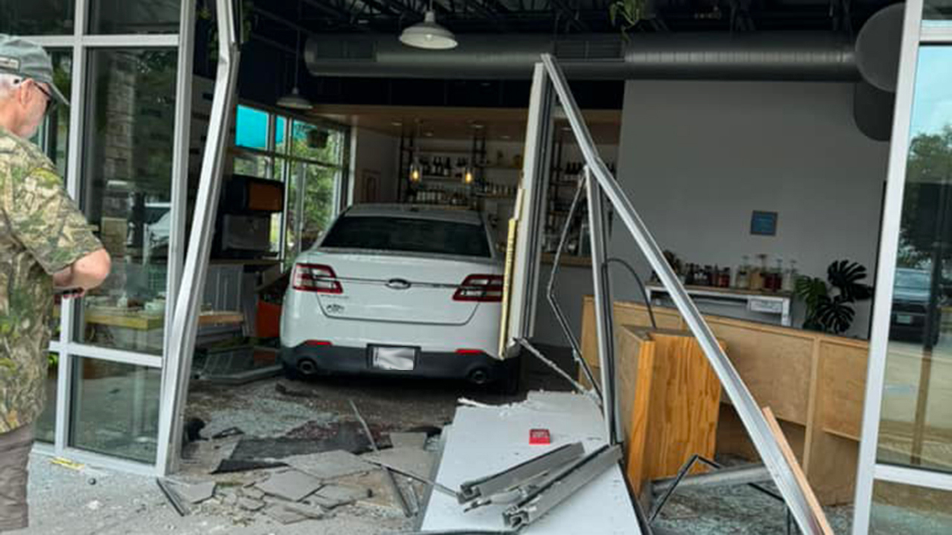 Several people were injured and some were transported to the hospital after a car slammed into a restaurant in Jersey Village Saturday afternoon, per police.