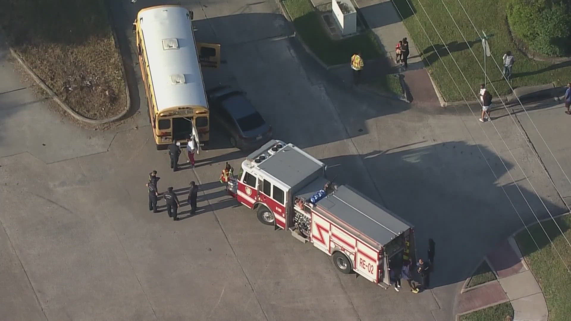 A Fort Bend ISD school bus was involved in a two-vehicle crash in the Chasewood area of Houston Wednesday morning.