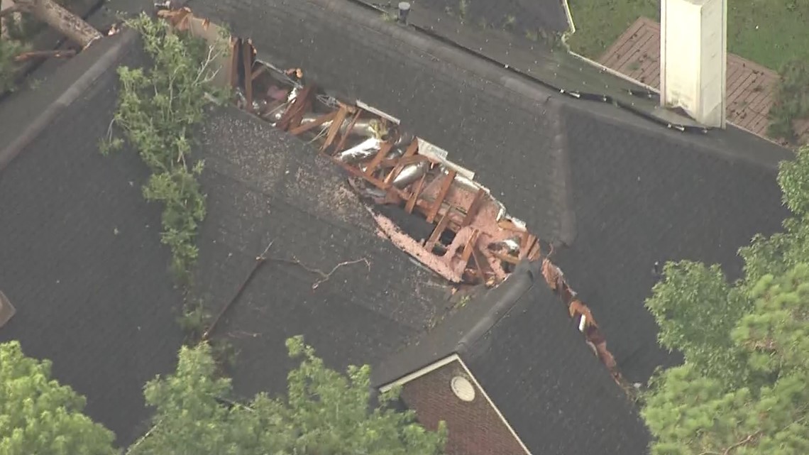 100-foot pine tree splits Spring home in half during storms | kvue.com