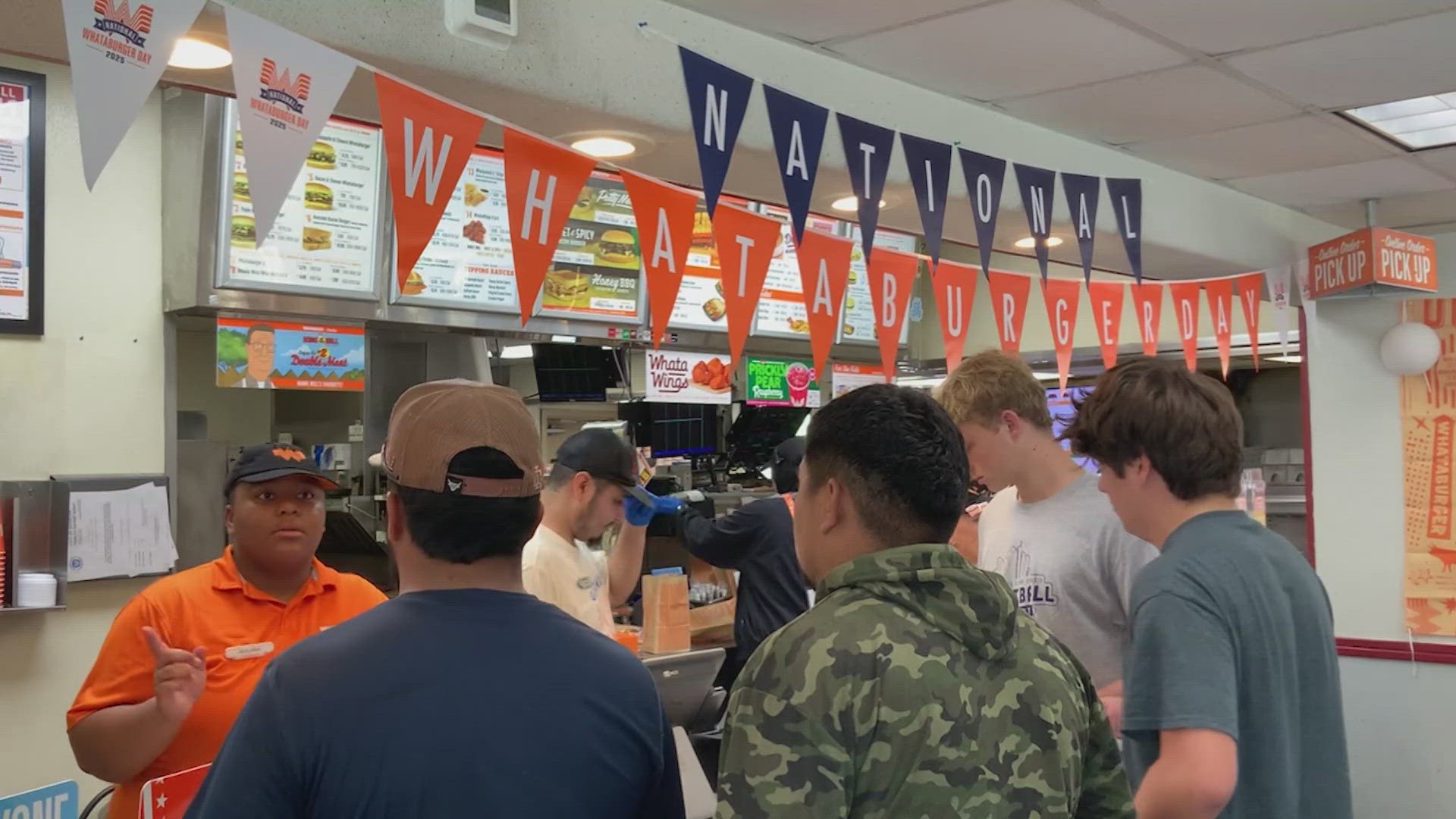 The bargain burgers are only available until 8 p.m. on Friday and you have to use the Whataburger app to order them.