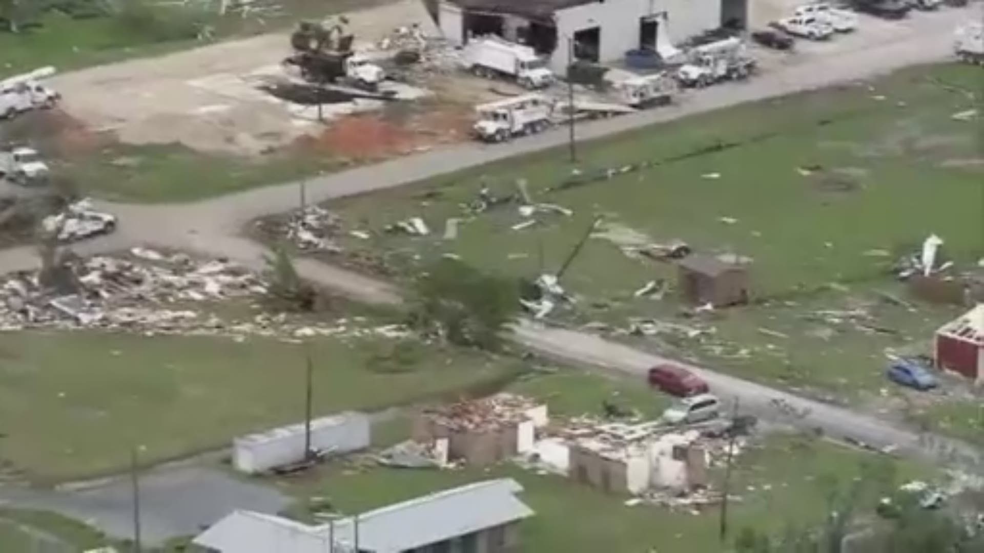 Storms ripped through Texas yesterday, spawning tornadoes.