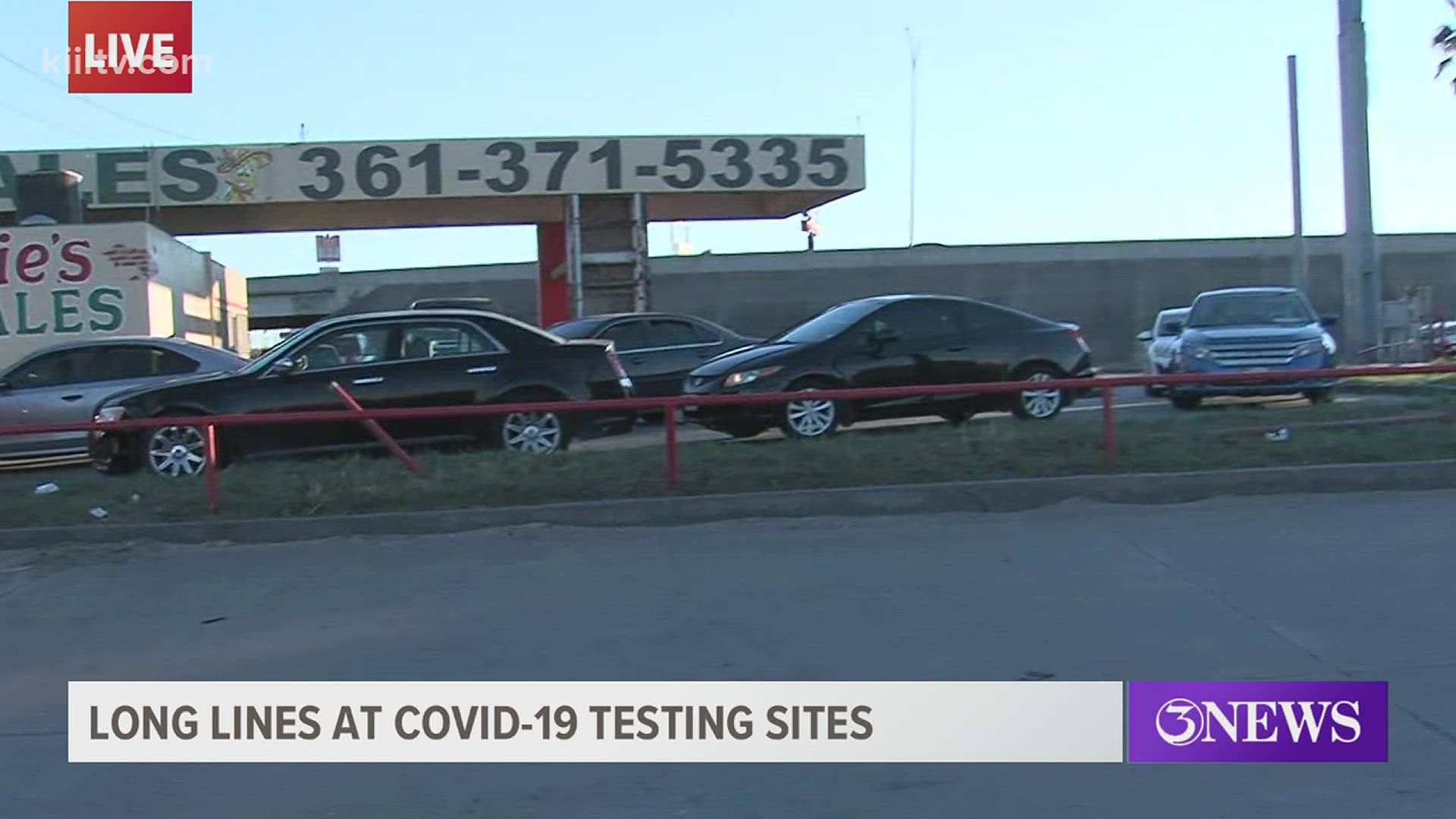 If you're going out to get tested today, have patience.