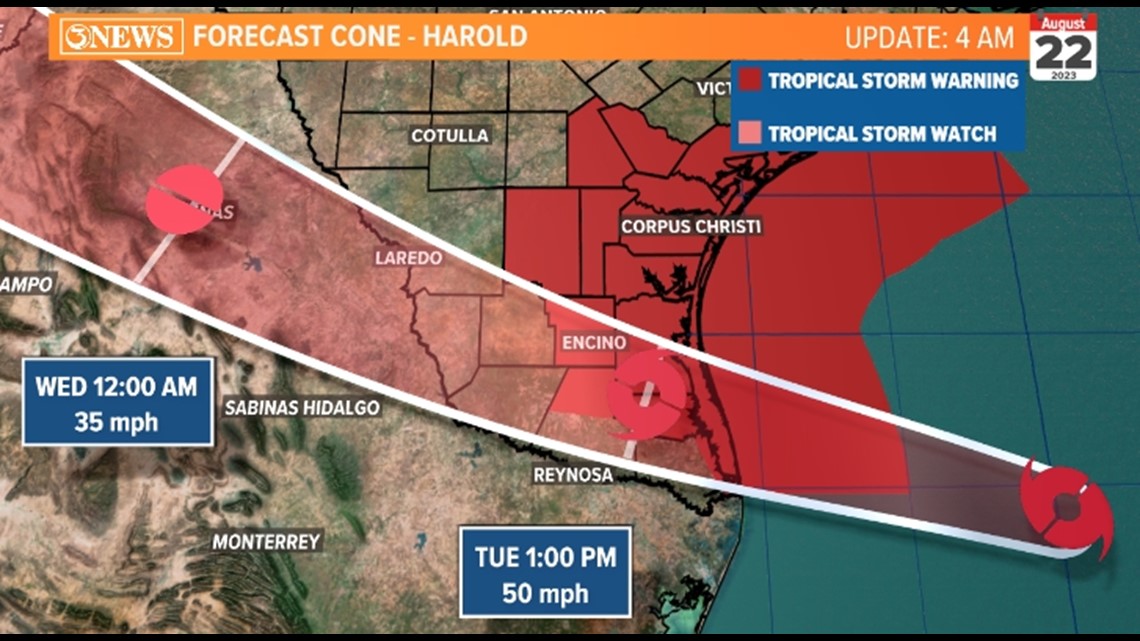 Tropical Storm Harold live updates