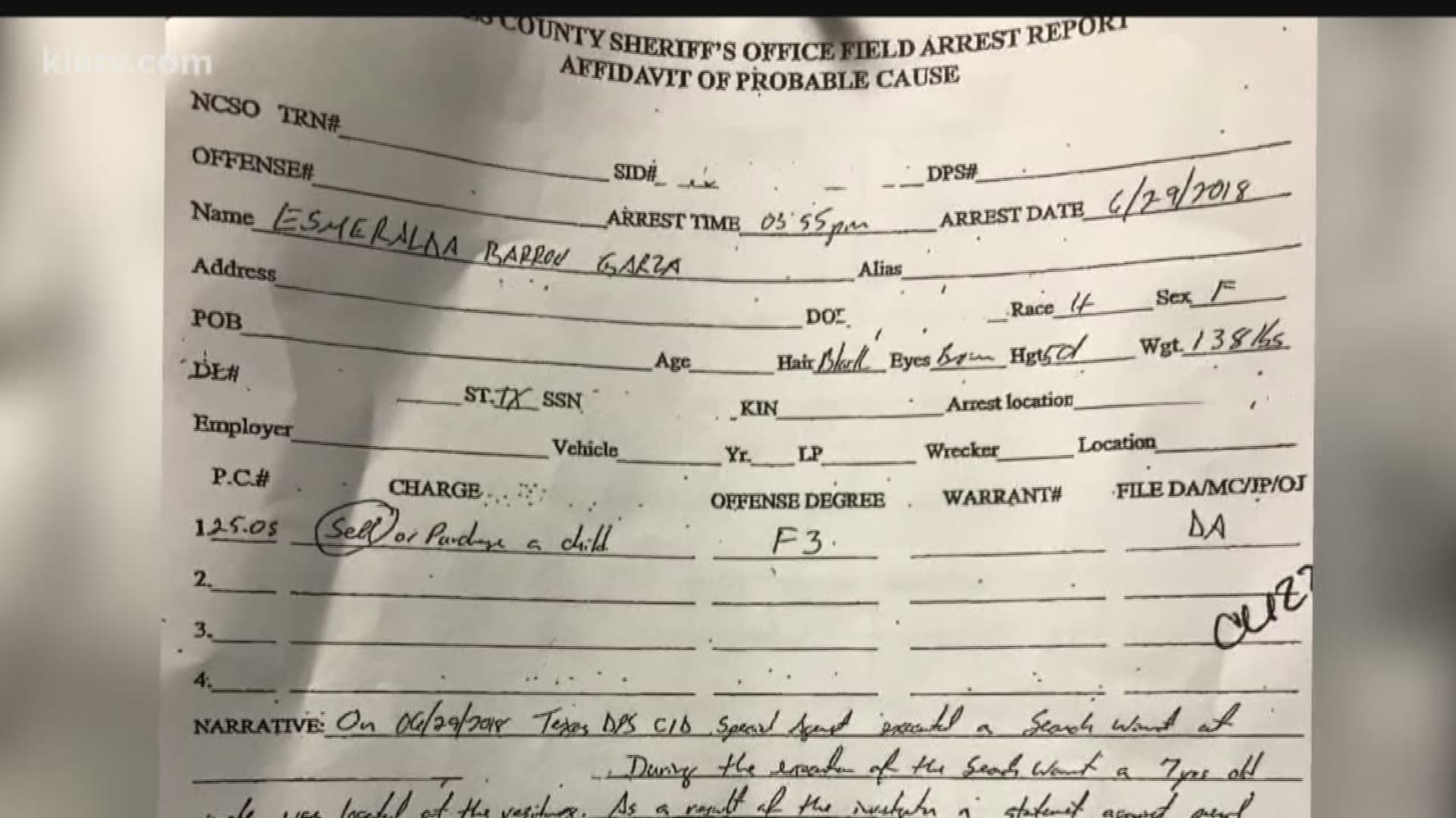 According to an arrest report affidavit of probable cause acquired Thursday by 3News, the seven-year-old boy was sold for $2,500.