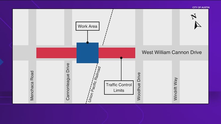 Construction from next week to November on West William Cannon Bridge