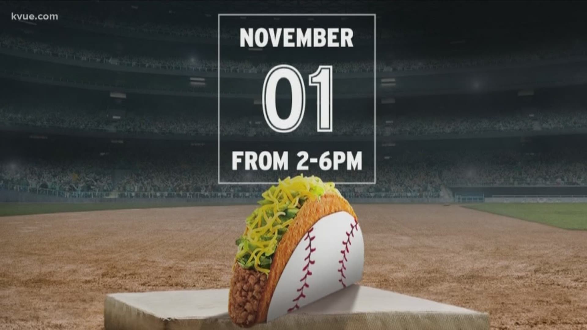 The chain is giving away free Doritos locos tacos after someone stole a base during the World Series.