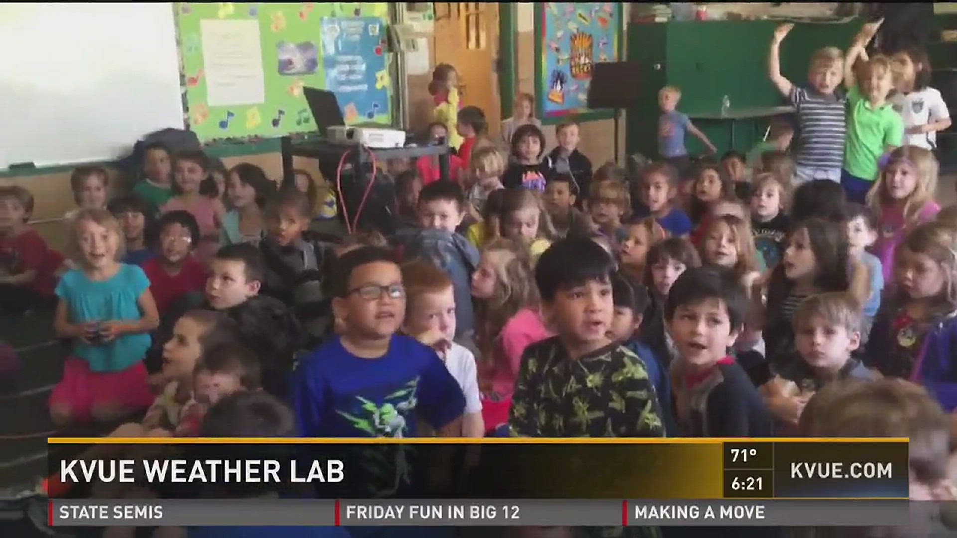 KVUE Meteorologist Nathan Gogo visited students at Brentwood Elementary on Friday.
