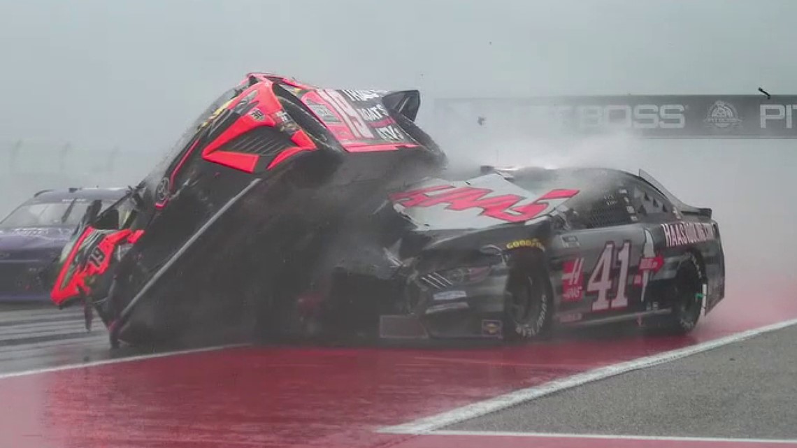 Fiery NASCAR crash at COTA briefly stops race under red flag | kvue.com