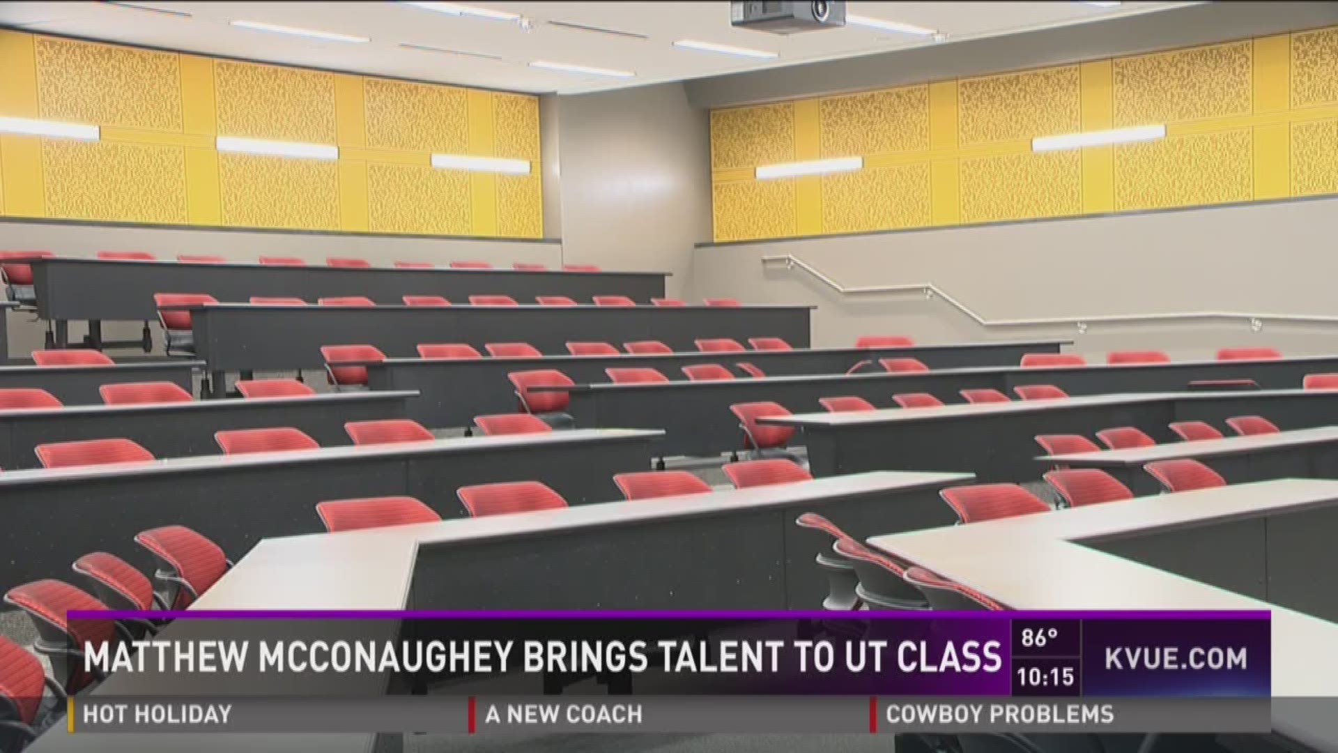 Matthew McConaughey brings talent to UT class