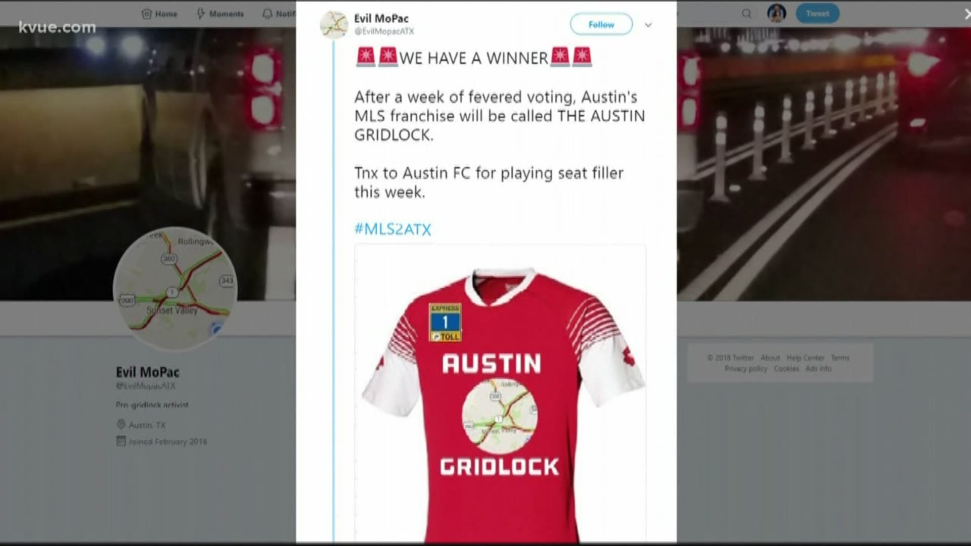 Satirical Twitter page Evil MoPac has thrown in its two cents on what Austin's MLS team should be named.