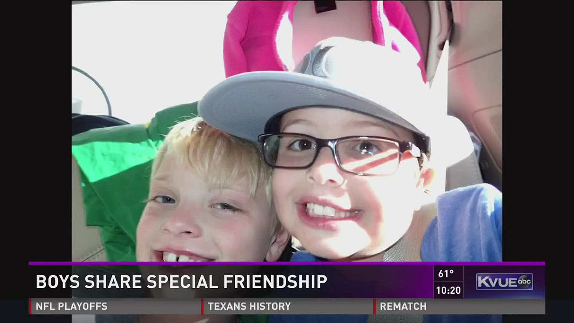 Boy's share special friendship