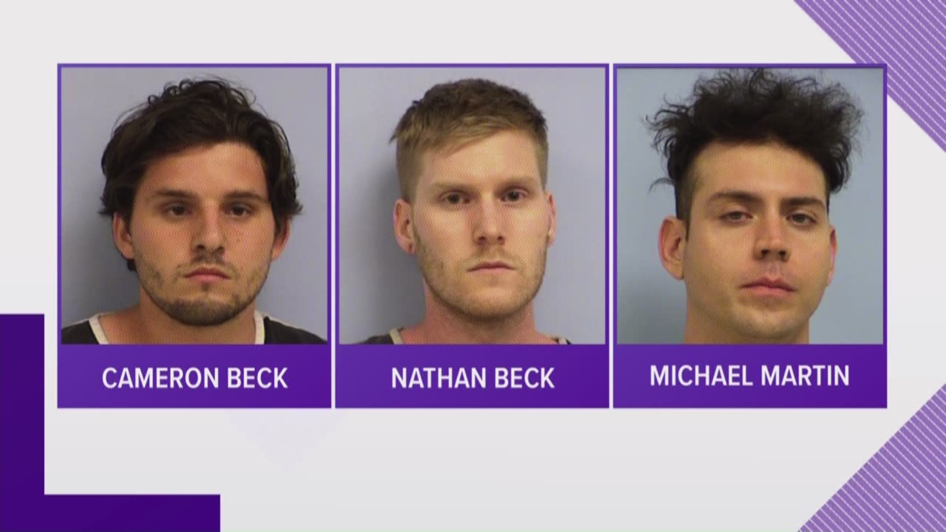 Three men are accused of selling wristbands to people, escorting them to the festival, taking the wristbands back and then doing it all over again.