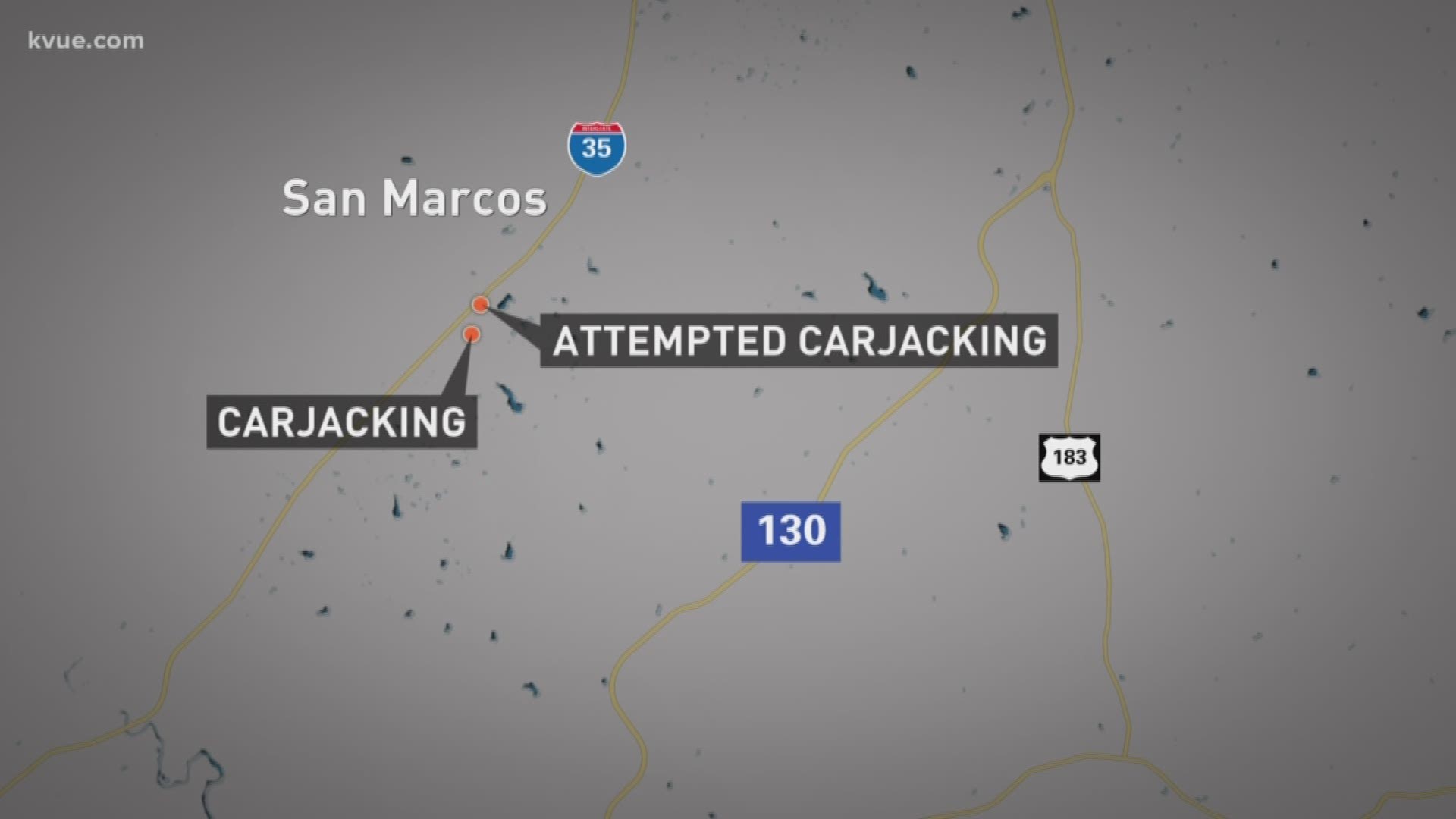 Police in San Marcos are looking for suspects they believe may be responsible for an attempted carjacking on Monday and a carjacking last month.
