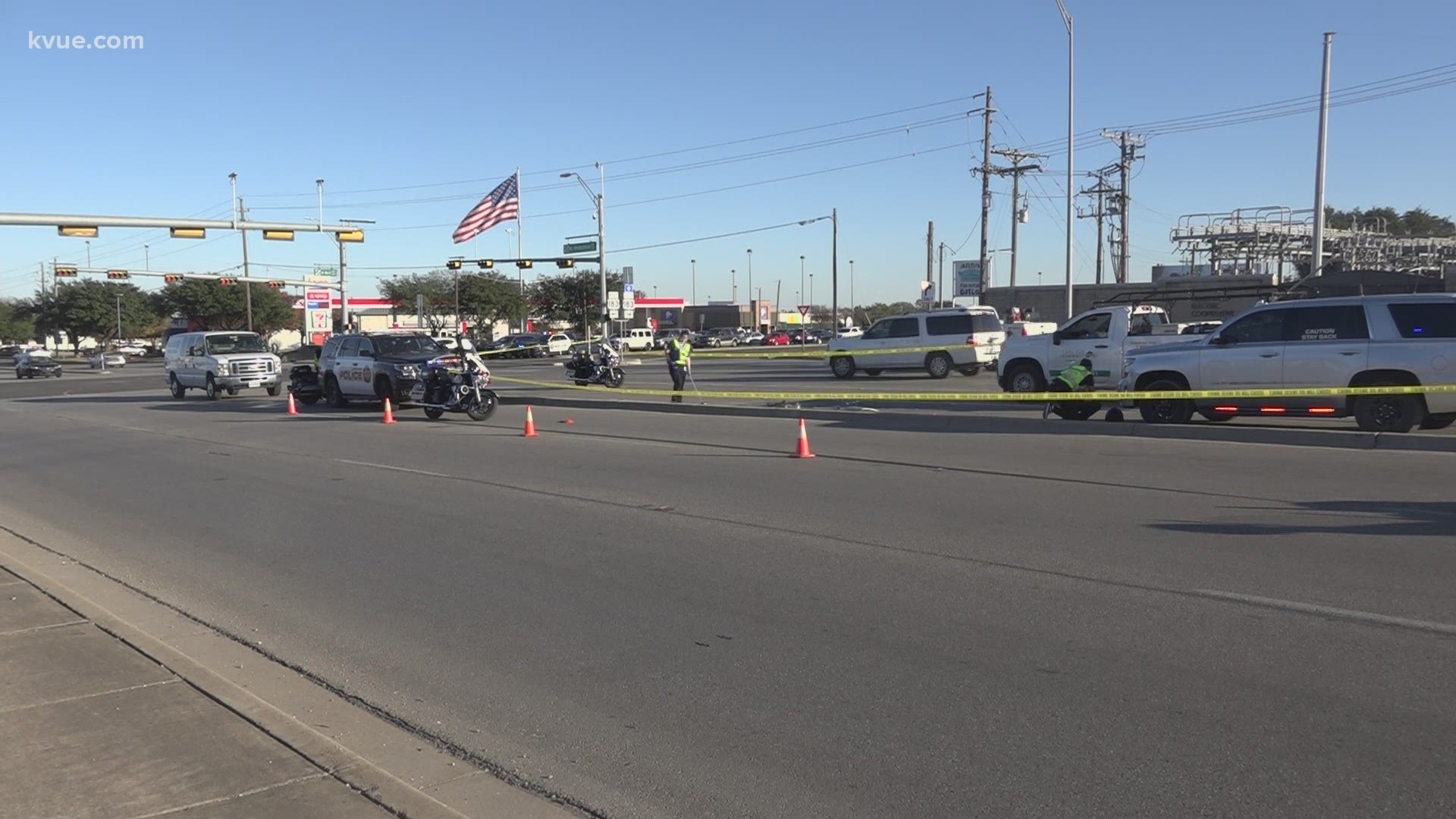Cedar Park police say one of their K9 officers was hit by a vehicle during a pursuit Wednesday afternoon.