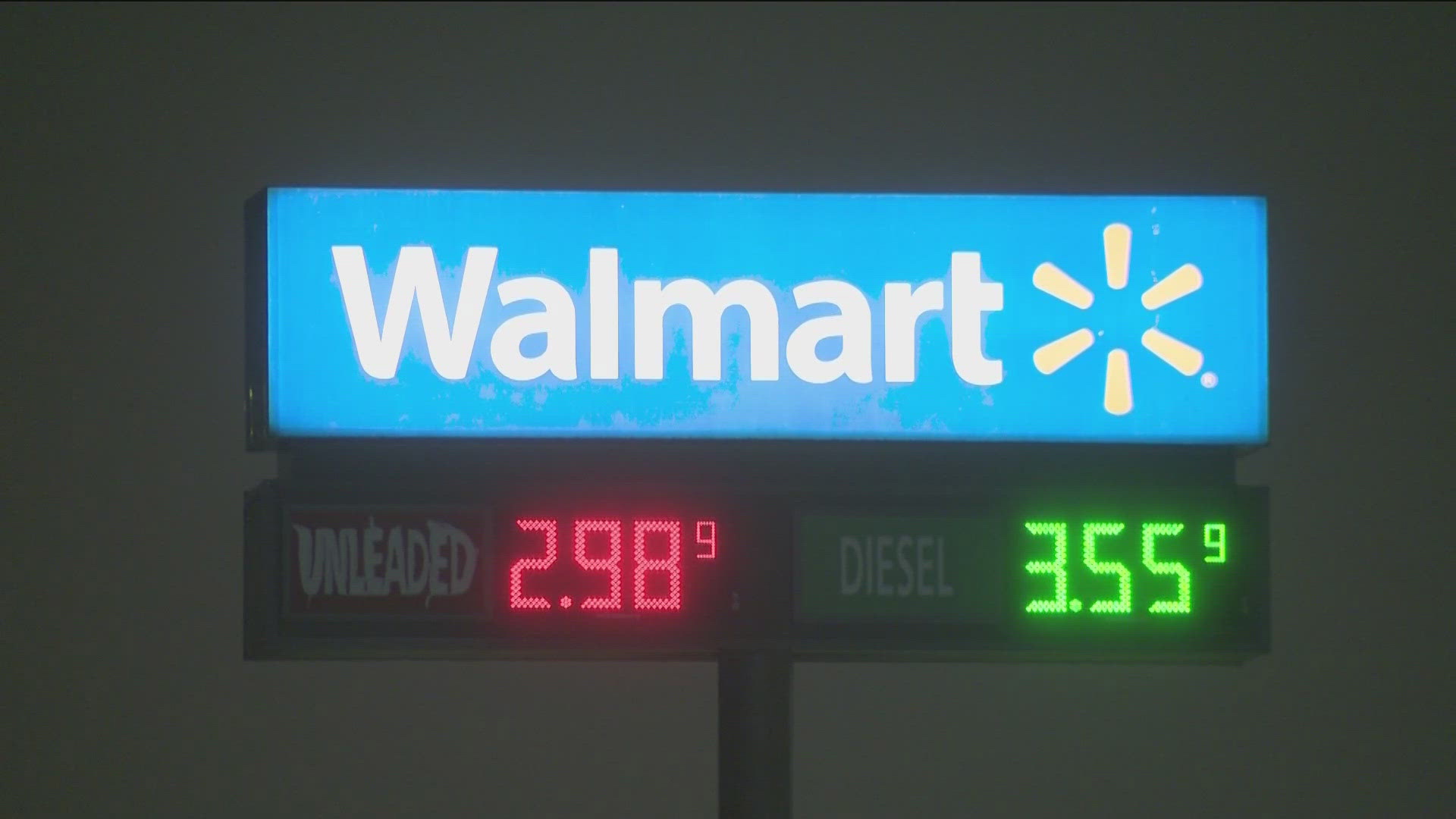 A suspect reportedly started a fire Sunday night inside a Walmart gas station, according to law enforcement officials.