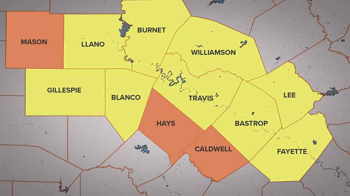 Hays, Caldwell and Mason counties have 'high' community transmission of COVID-19