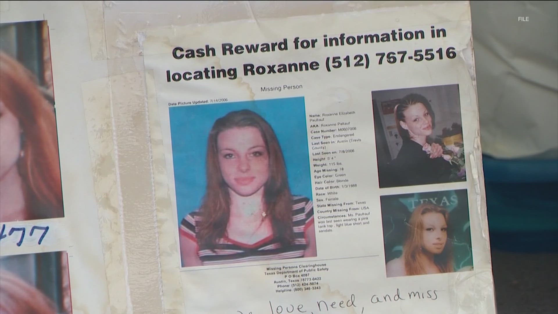 It's been nearly 18 years since Roxanne Paltauf was last seen in North Austin. Her three sisters are convinced they have their hands on a very important clue.