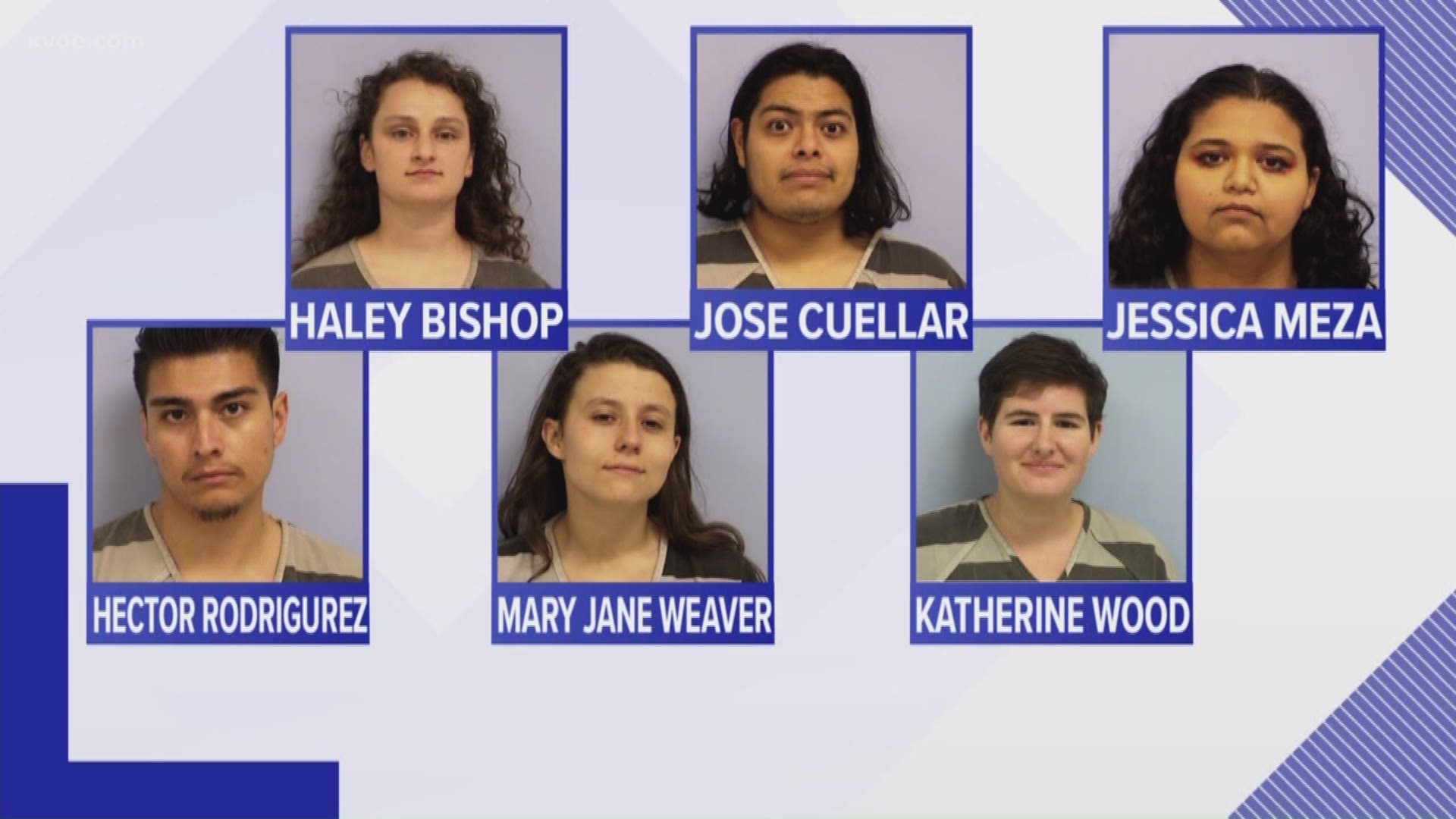 Seven people were arrested Thursday evening for banging on the windows of City Hall and disrupting the council meeting.