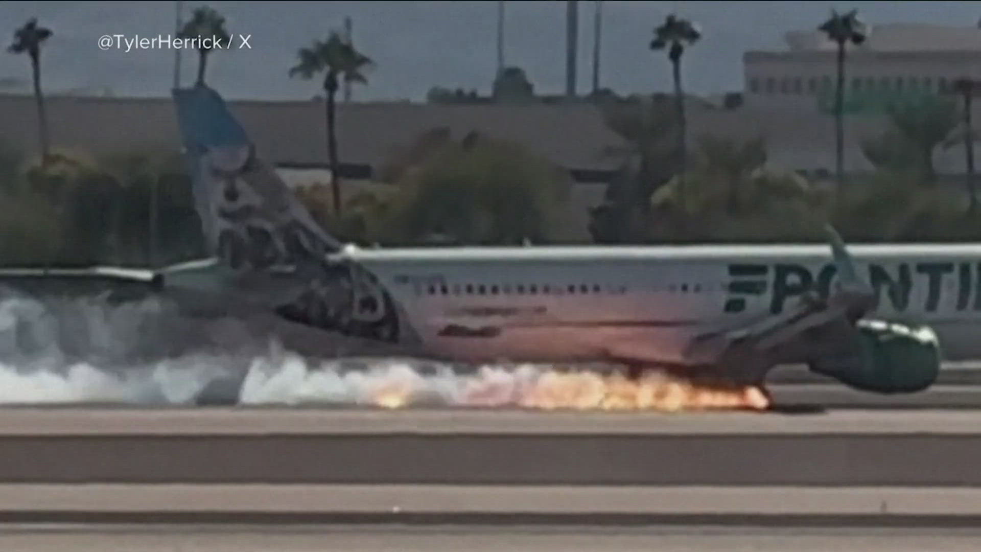 Frontier Airlines airplane catches fire, makes emergency landing in Las Vegas | kvue.com