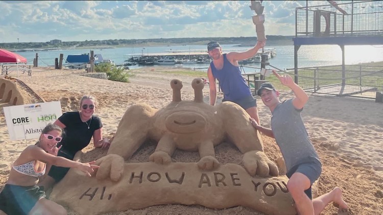 Charity sandcastle competition held at Lake Travis
