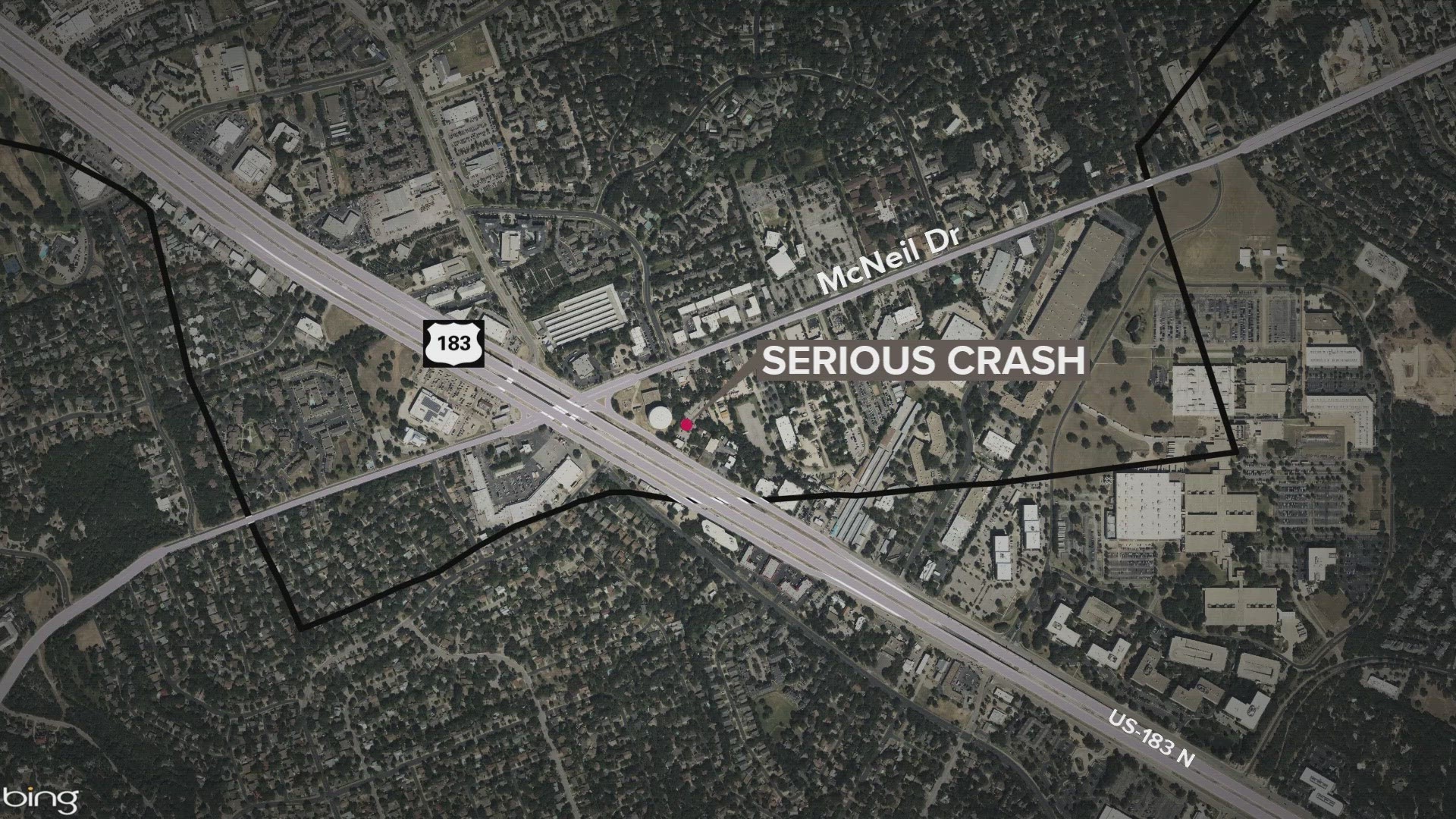 Police are dealing with a major crash off Highway 183 near McNeil Drive in northwest Austin.