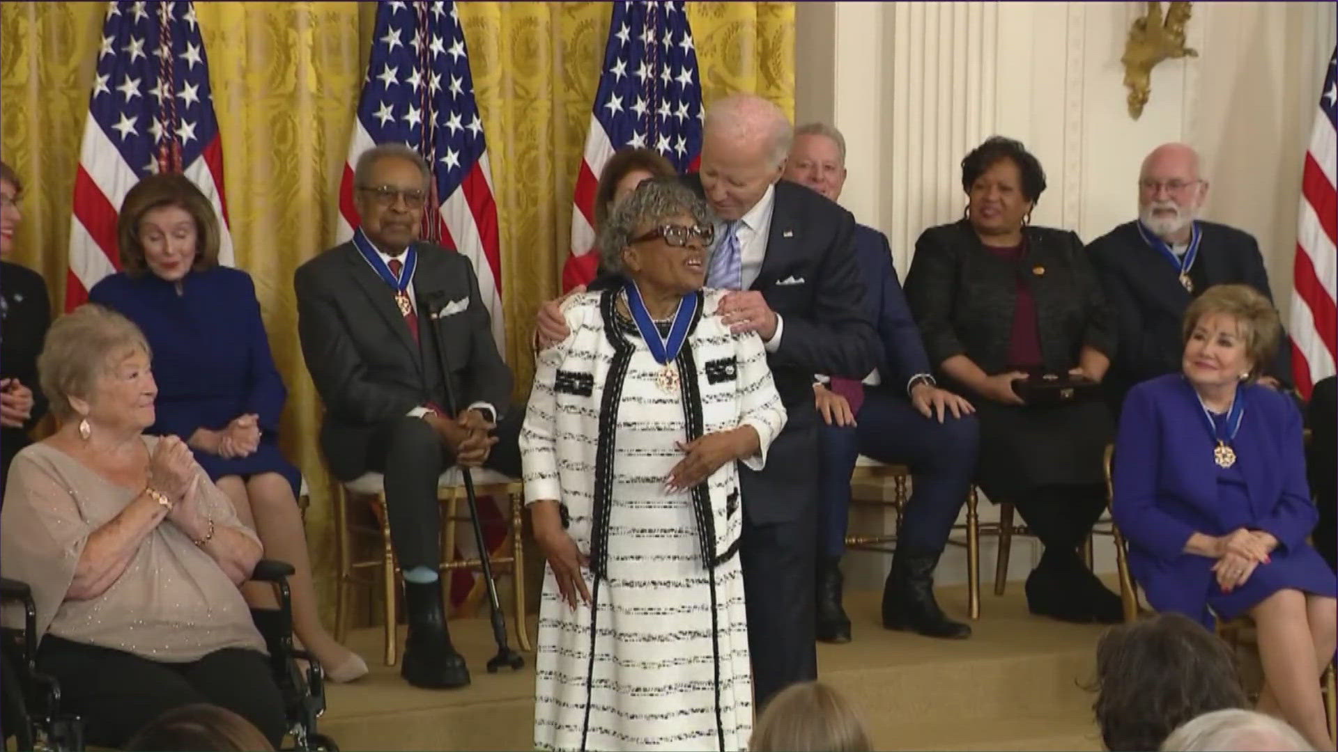 Opal Lee, the Texas woman who helped make Juneteenth a national holiday, received the Presidential Medal of Freedom on Friday.