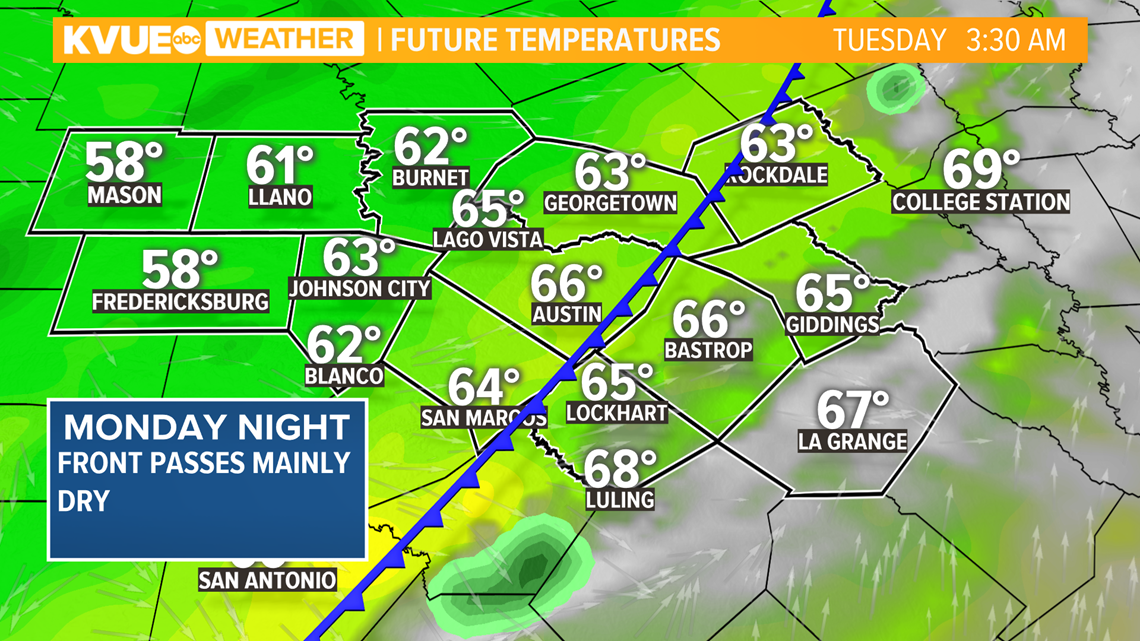 Texas cold front to bring storms, showers | kvue.com