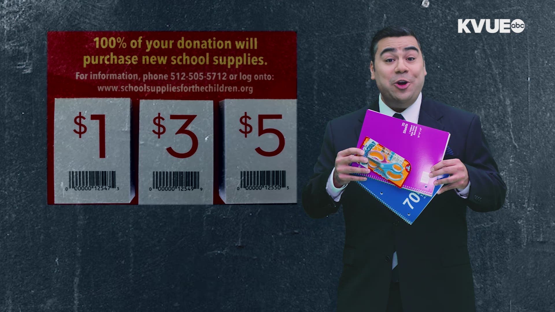 Grab your school supplies because KVUE's For the Children Drive is back again in 2019!