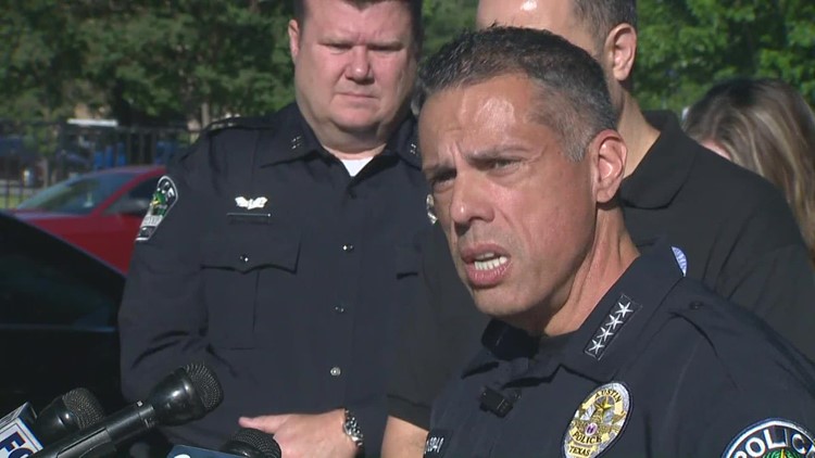 Man shot dead by officers after he allegedly pointed a gun at people from his truck, Austin police chief says
