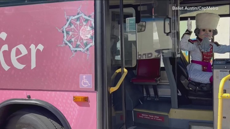 CapMetro ATX wraps all buses in honor of the Nutcracker's 60th anniversary for Ballet Austin