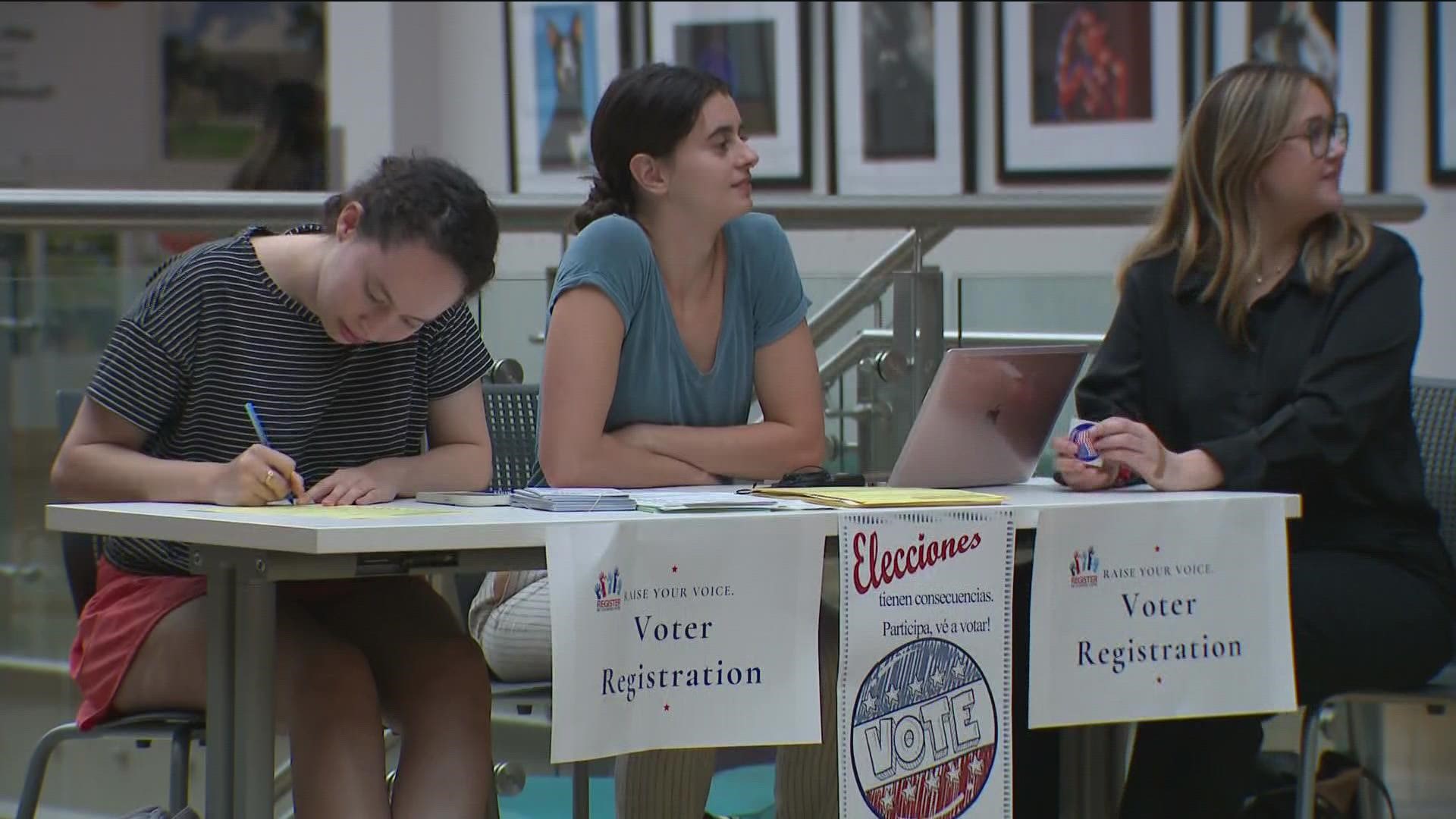 Just 24 hours before the deadline to register to vote in Texas, registration tables dotted college campuses, waiting for more potential voters.