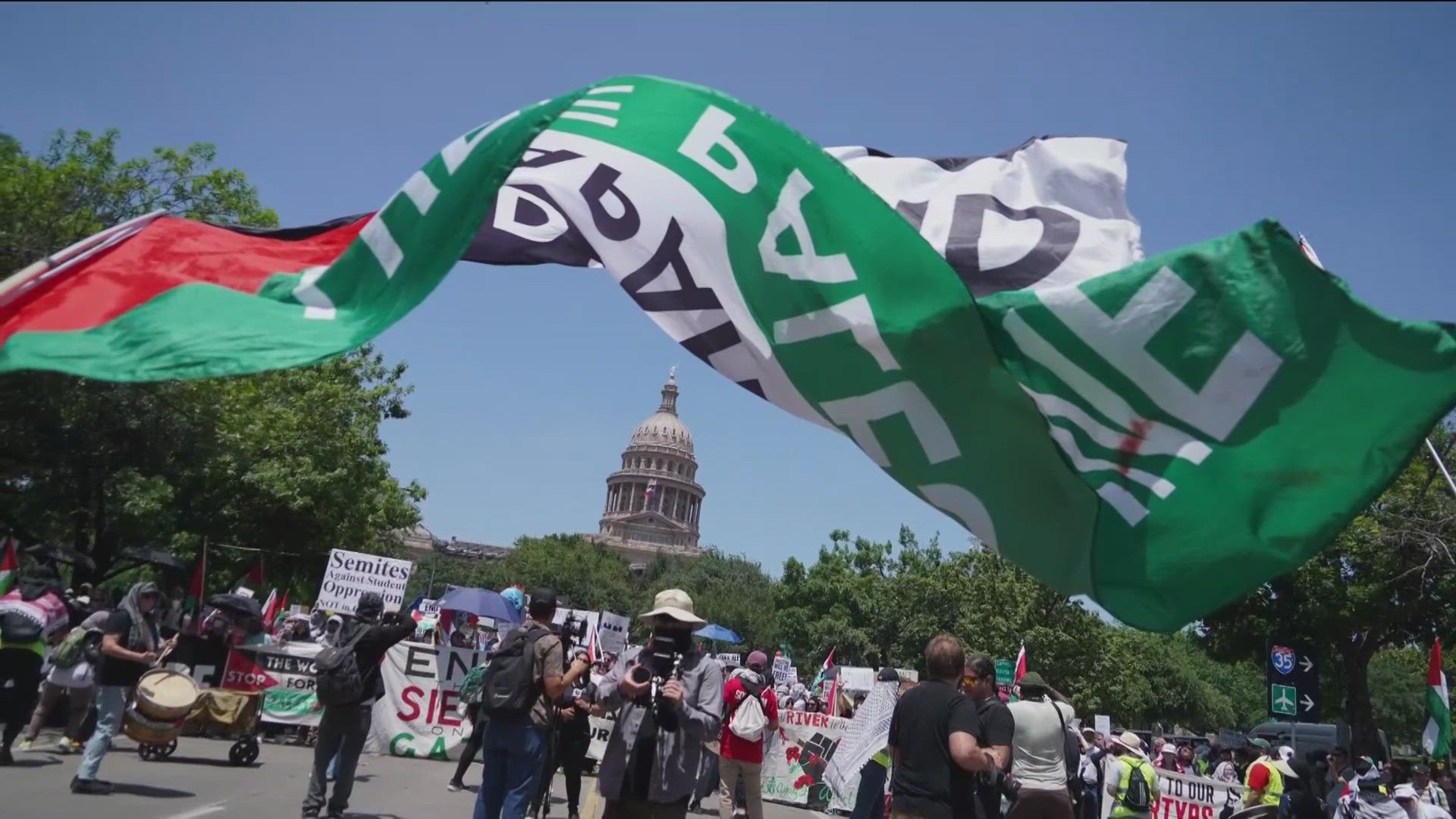 The protests went on despite Texas DPS closing the Capitol grounds on Saturday.