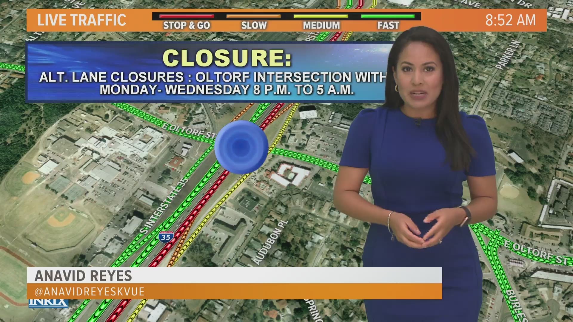 Alternating closures at the Oltorf, I-35 intersection