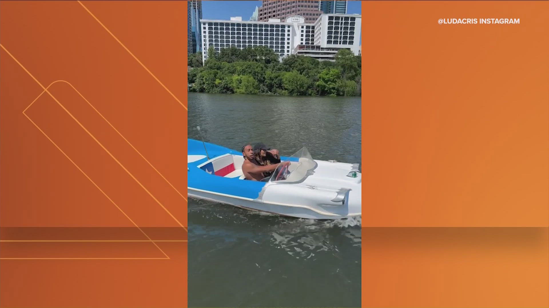 The rapper and his wife were seen riding in a boat on the lake in a recent video.