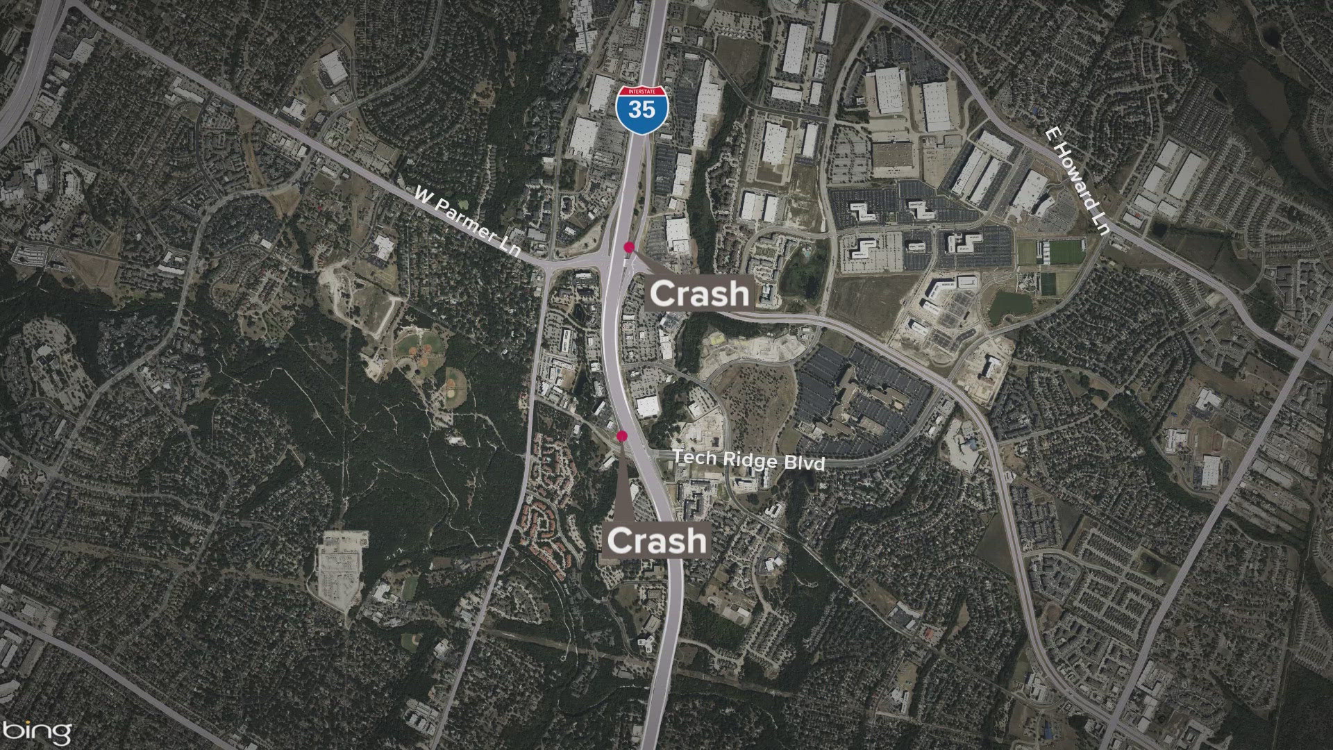 The crash happened in the 12700 block of N Interstate 35.