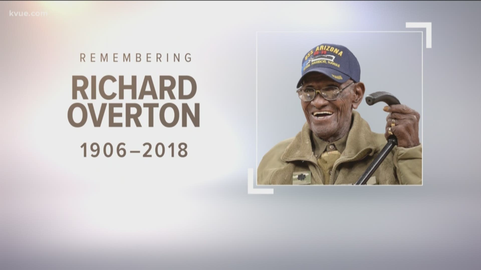 A public viewing was held for Richard Overton at the Cook Walden Funeral Home in Austin on Friday.