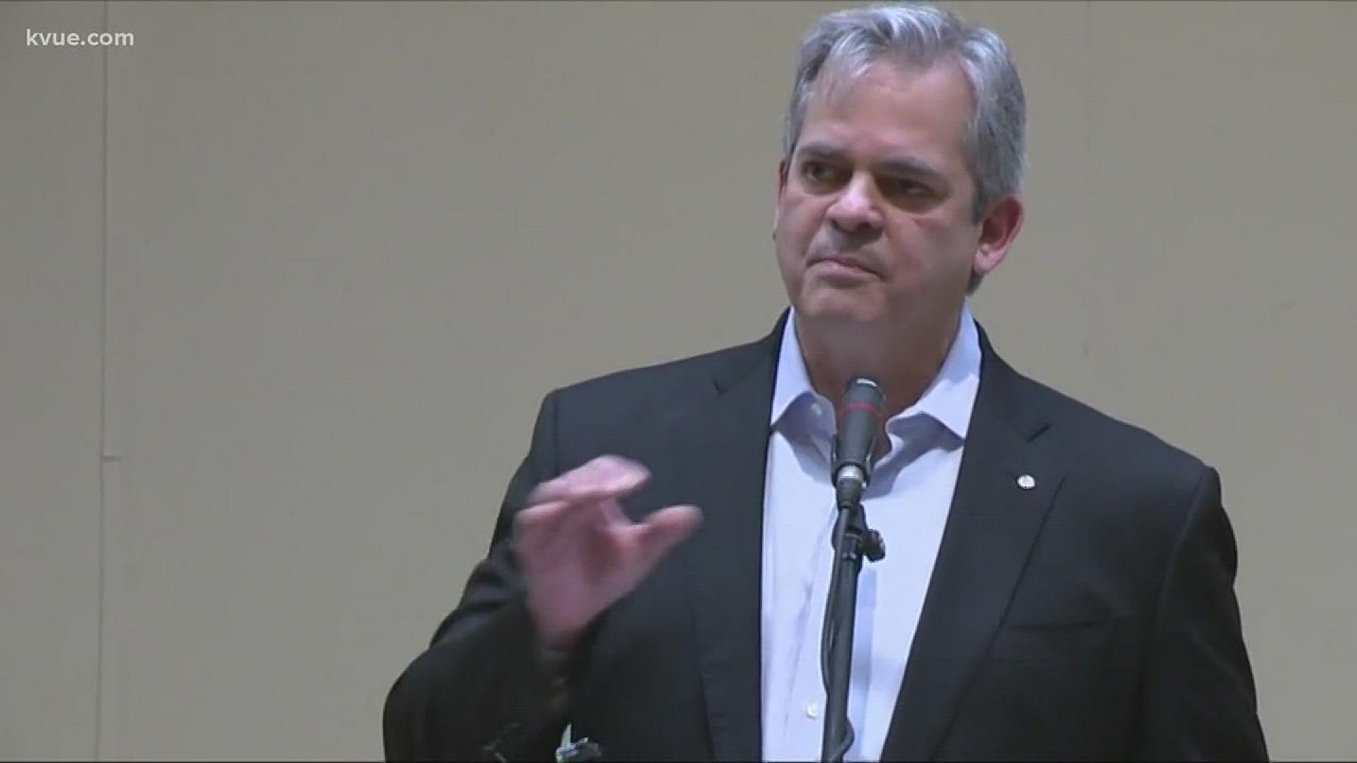 You're getting a look at Austin Mayor Steve Adler kicking off his campaign for re-election.