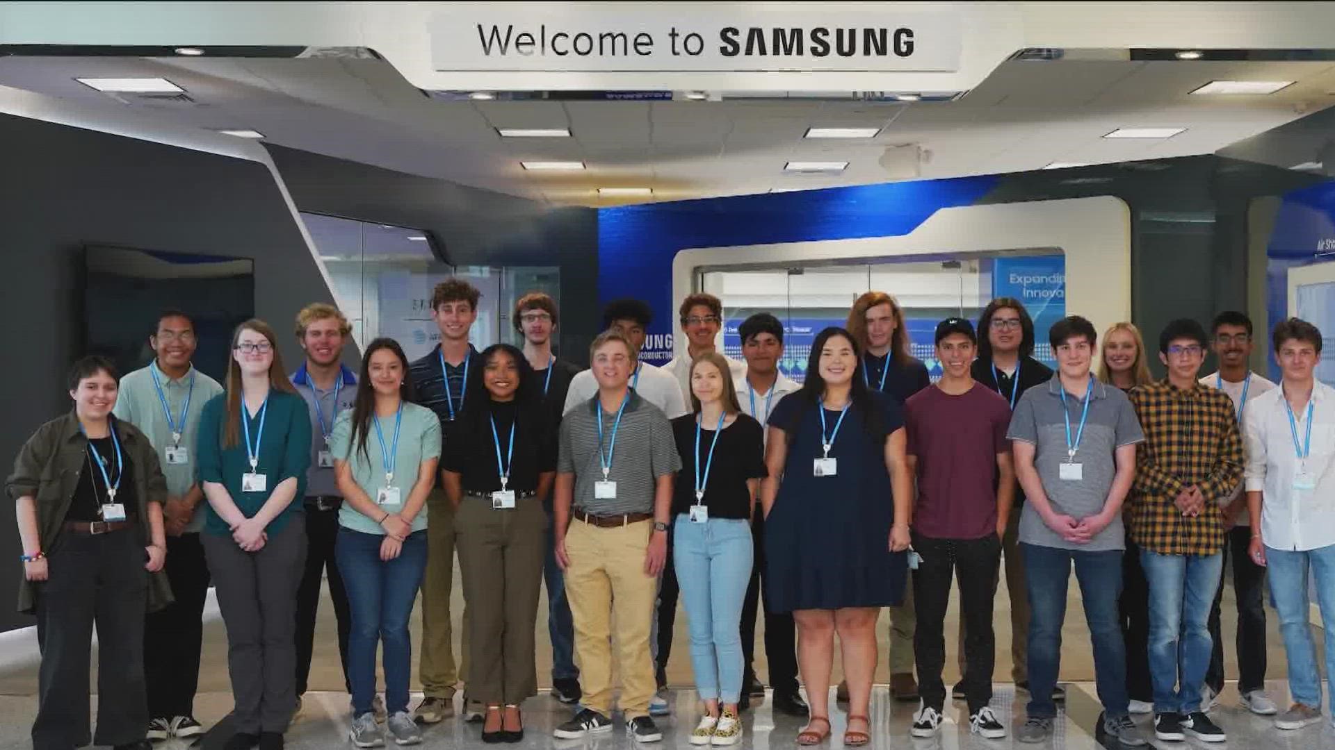 As part of the tax deal that's allowing Samsung to build a $17 billion plant in Taylor, the company created internships for Taylor ISD students.