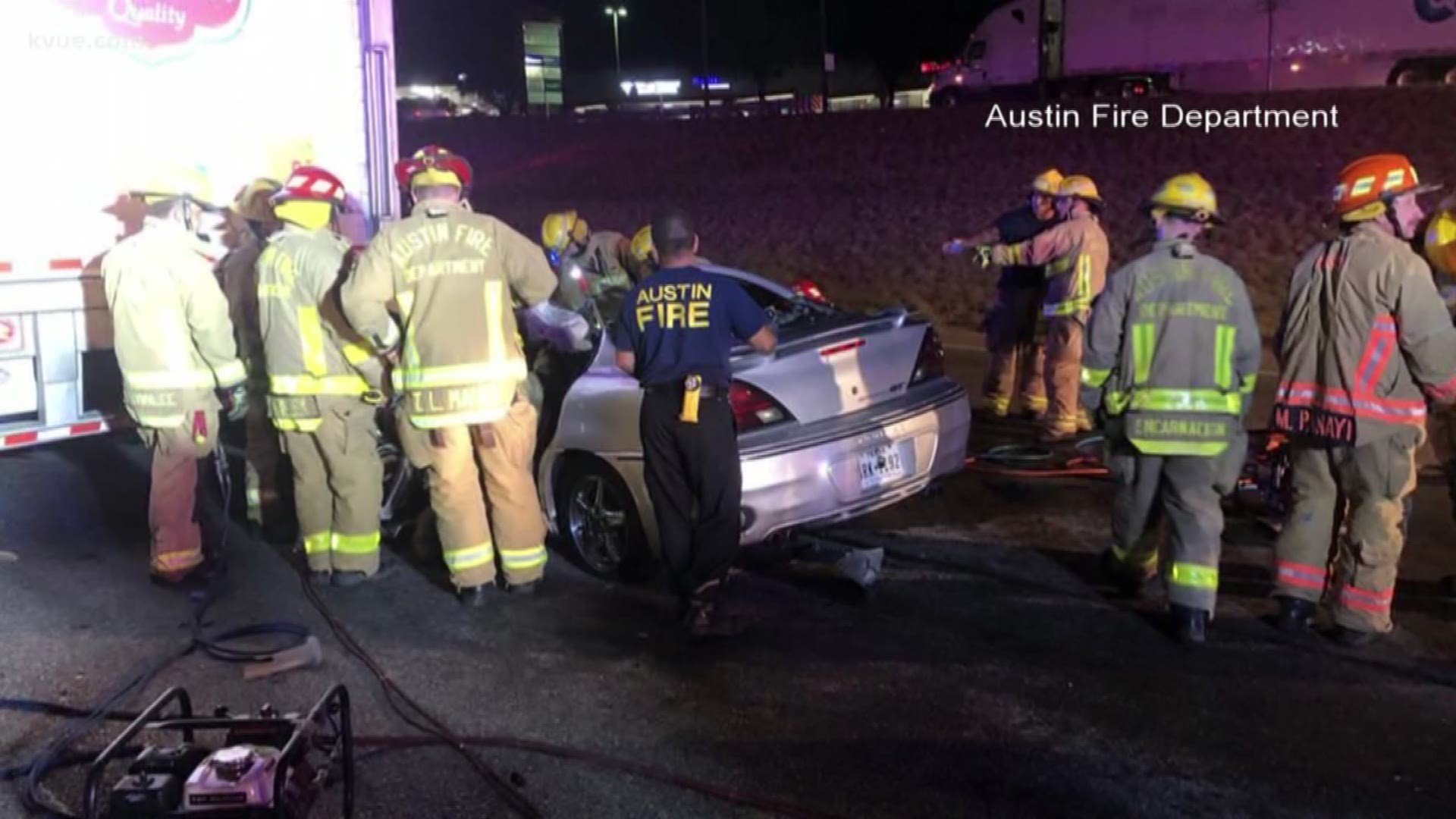 2 teens crash into 18-wheeler