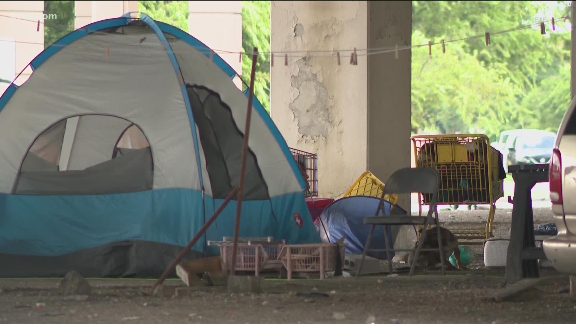 More than a dozen people who were living on the streets are now in a safer temporary shelter.