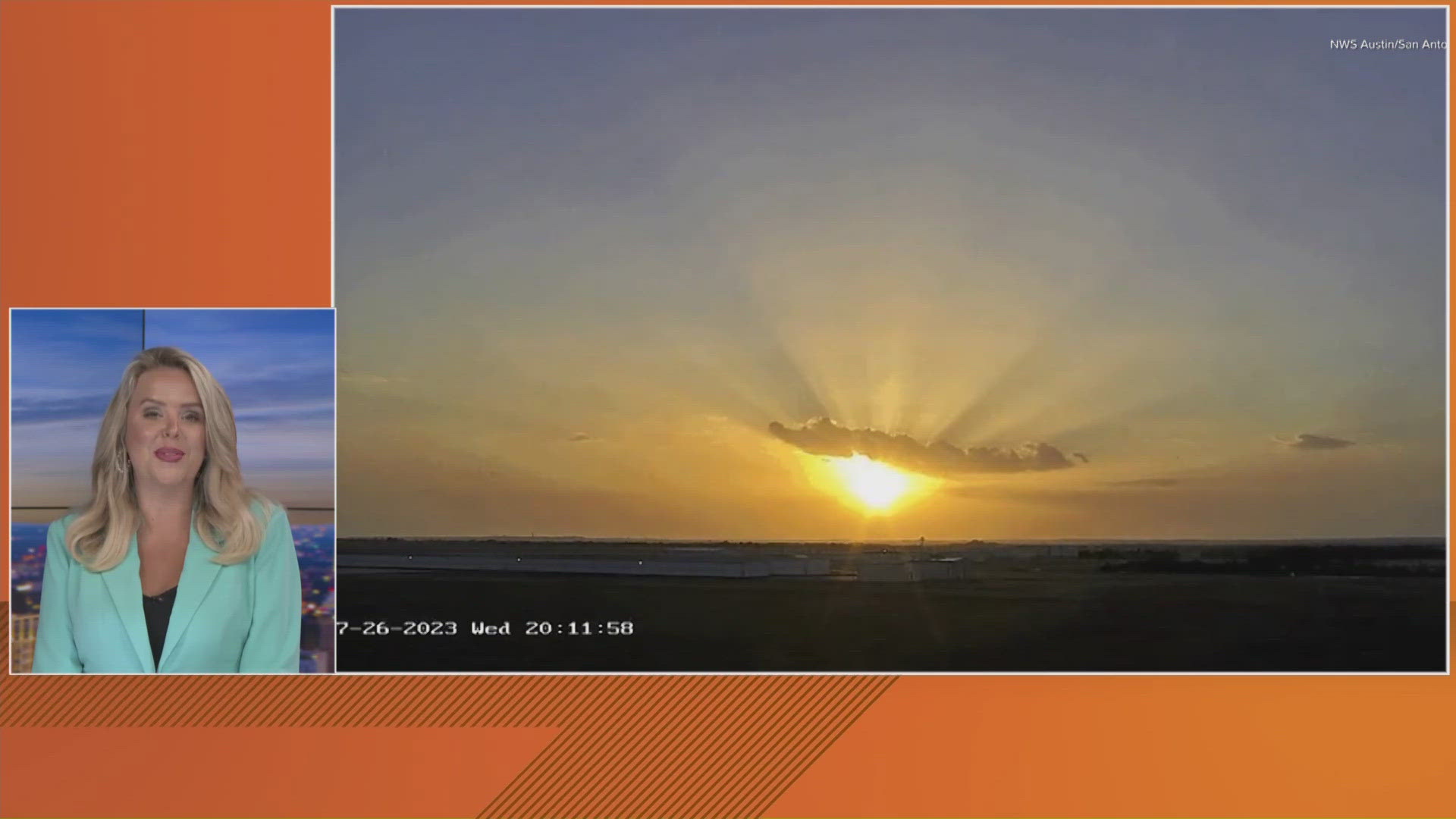 The Saharan Dust should bring extra bright sunrises and sunsets this week. You can share your sky photos with us using the "near me" button on KVUE's app.