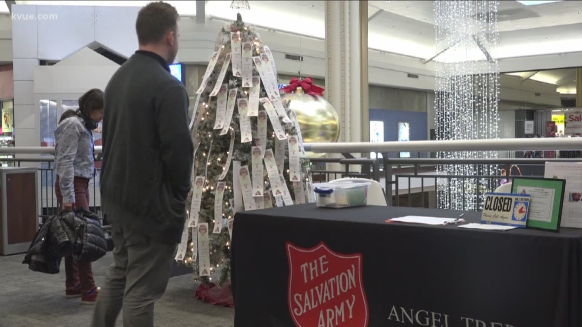 More than 900 angels still need to be adopted from the Salvation Army's Angel Tree. 
Major Andrew Kelly with the Salvation Army says everyone's situation is different