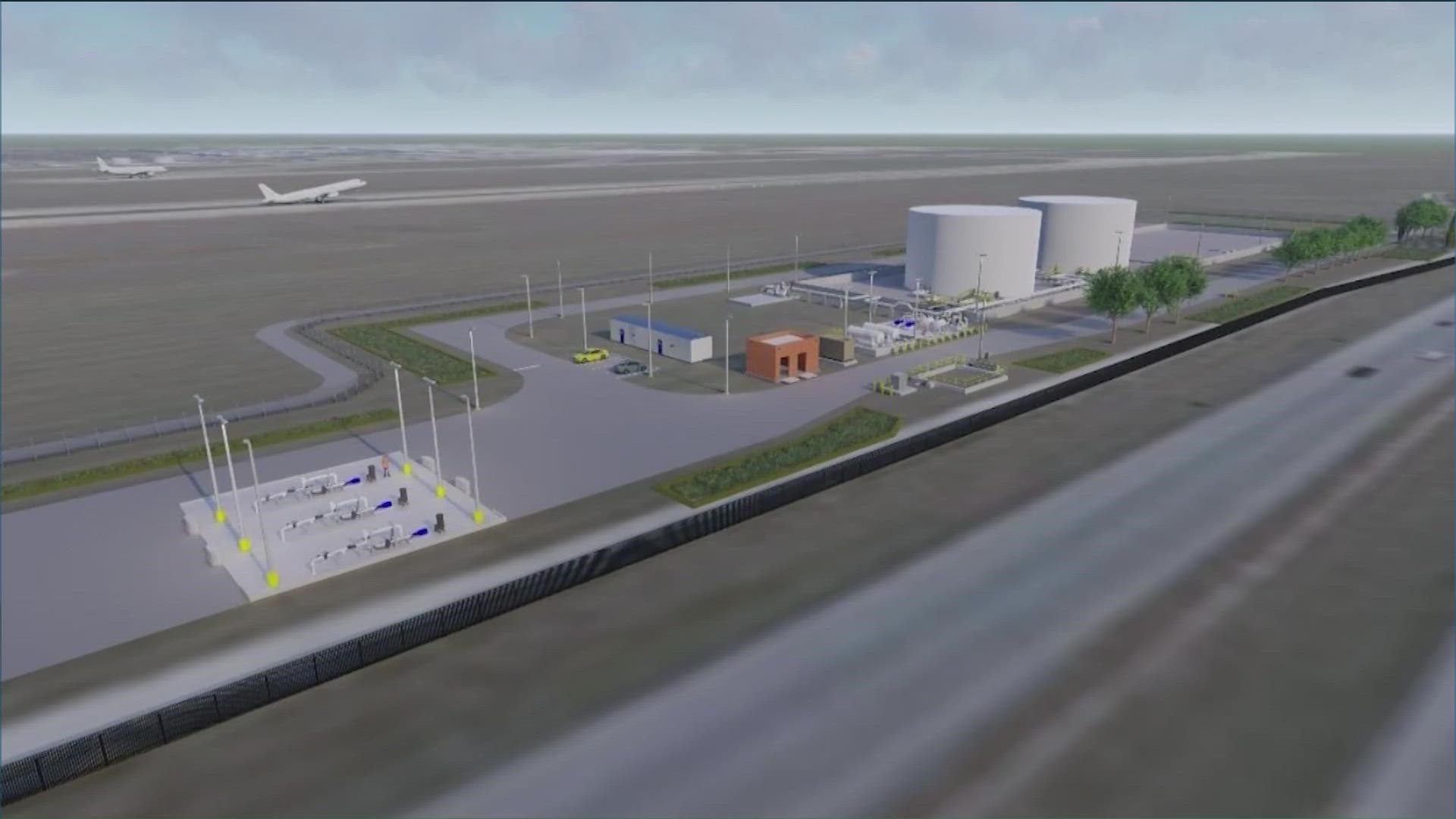 The new tank facility at Austin's airport should be up and running by October of 2024.