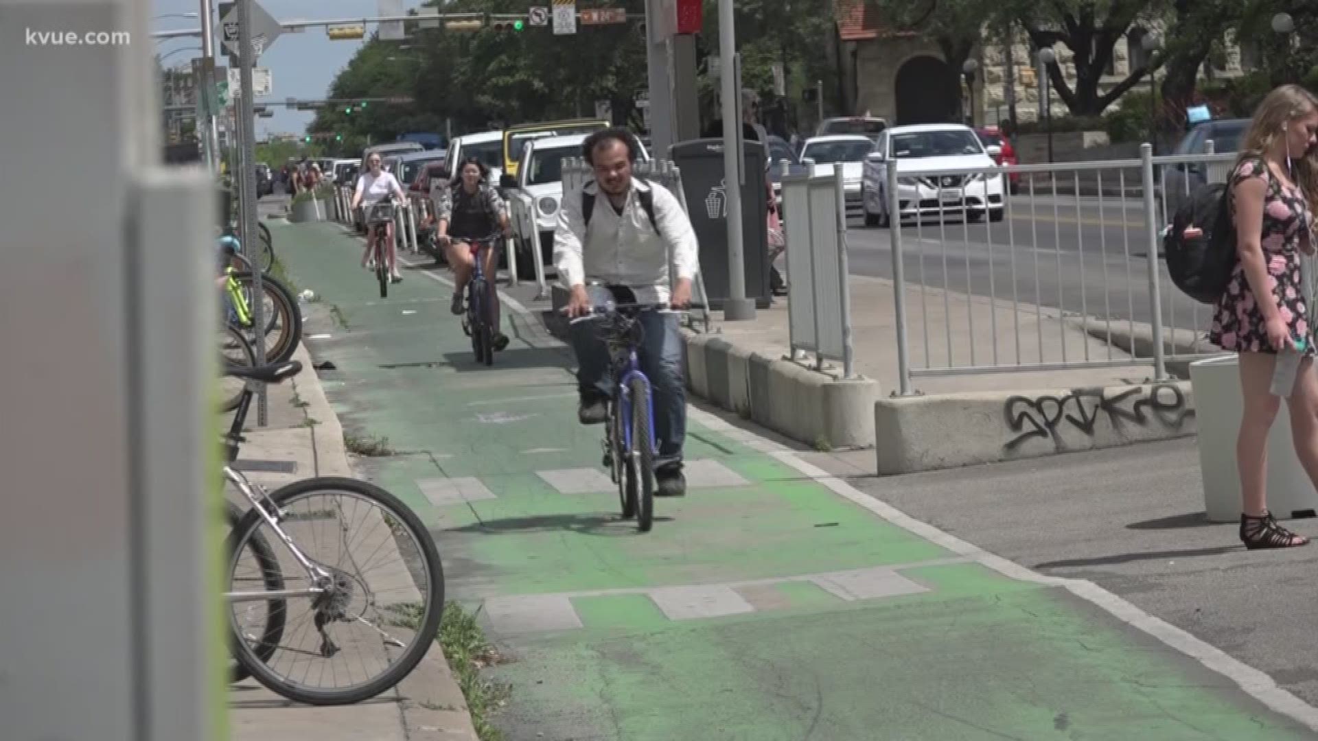 A new study says Guadalupe Street near downtown is considered the most dangerous place to ride your bike in Austin.