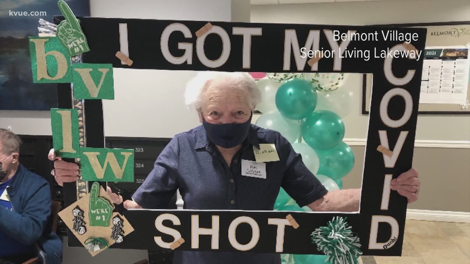 As many still wait to get a vaccine, one senior living facility in Central Texas is celebrating residents getting their second doses.